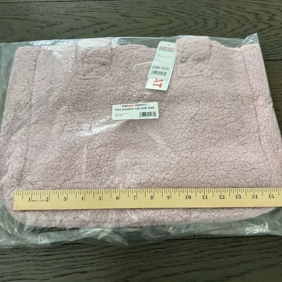 32 degrees Cozy Sherpa Tote Bag "Mauve Shadows" teddy bear fabric NWT - Picture 5 of 6